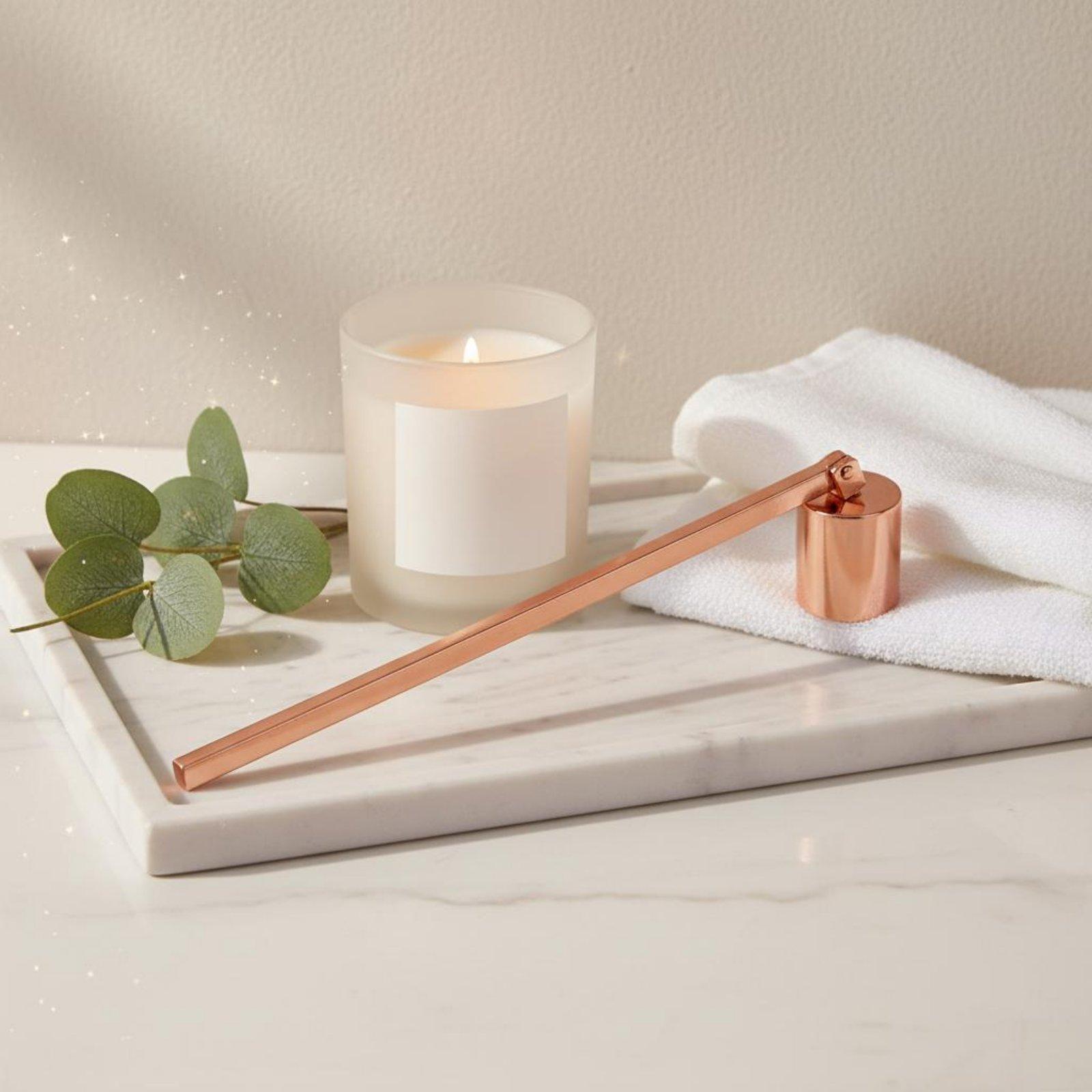 Wick Dipper Tool - Elegant Gold Candle Snuffer Tool for