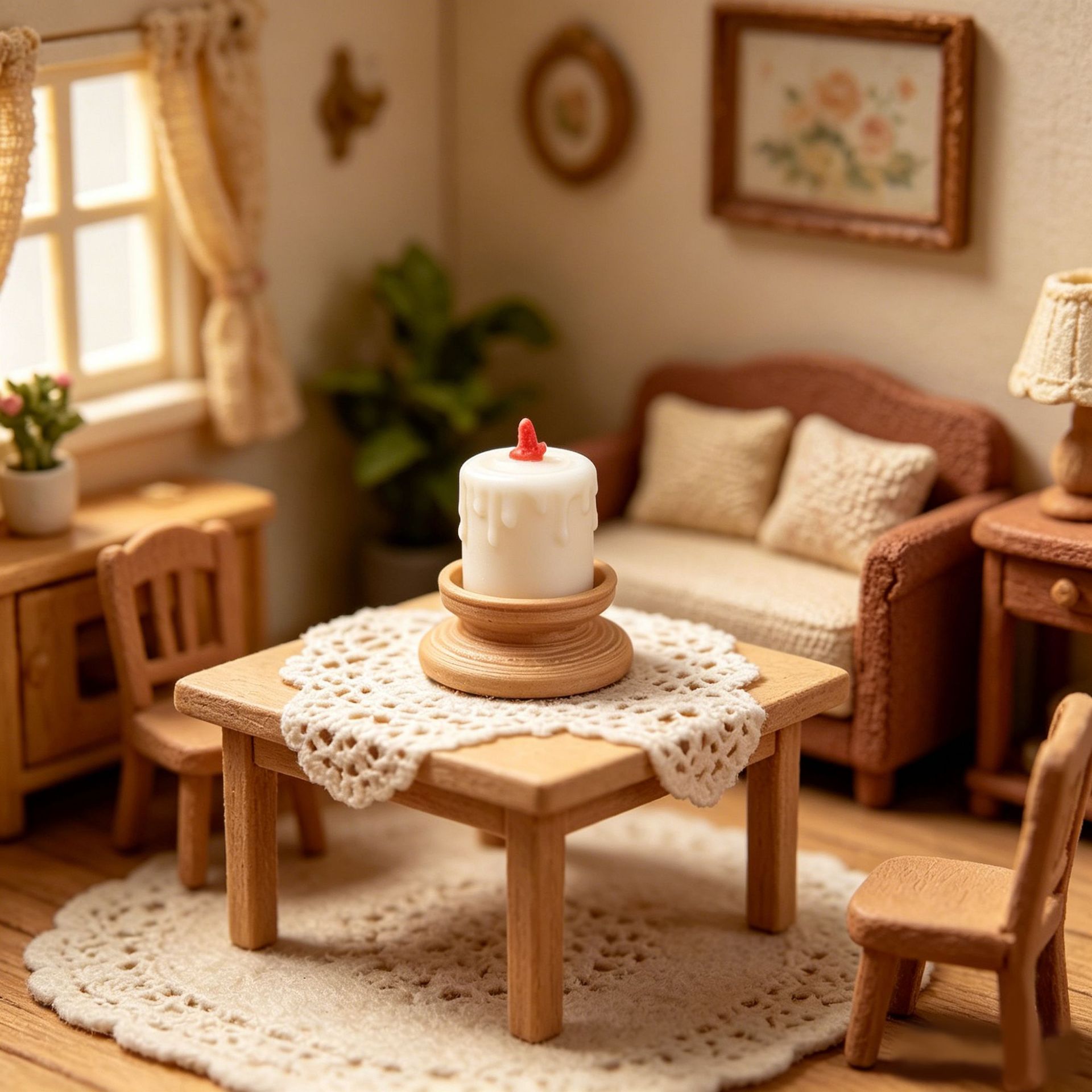 Candle Wax Scale - 3pcs 1/12 Scale Dollhouse Mini Candle