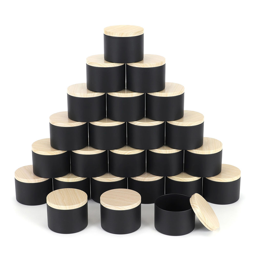 24pcs 4oz Black Candle Jars ,R - Metal Tin Lid 4Oz recension och pris