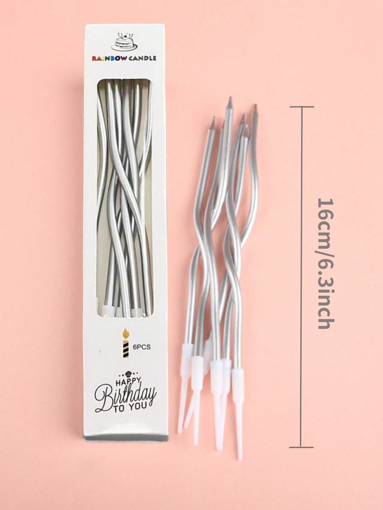 6pcs/Box Curved Birthday Candl - Candle Supplies In recension och pris