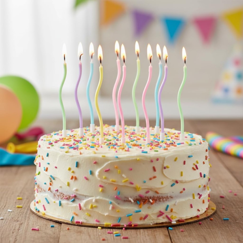 Rainbow Spiral Birthday Cake C - Candle Supplies In recension och pris
