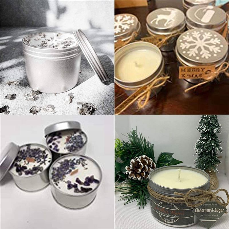 ABJN-24Pcs 4Oz Metal Candle Ti - Metal Tin Lid 4Oz recension och pris