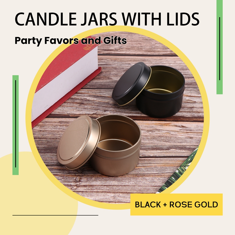 24 Pack Candle Tin Cans with L - Metal Tin Lid 4Oz recension och pris