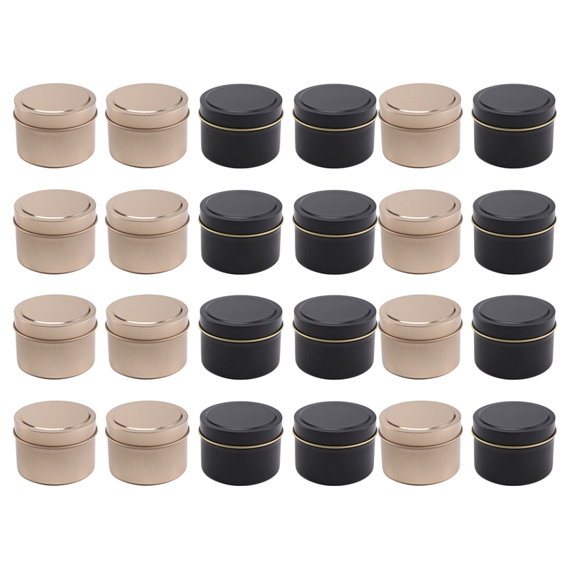 24 Pack Candle Tin Cans with L - Metal Tin Lid 4Oz recension och pris