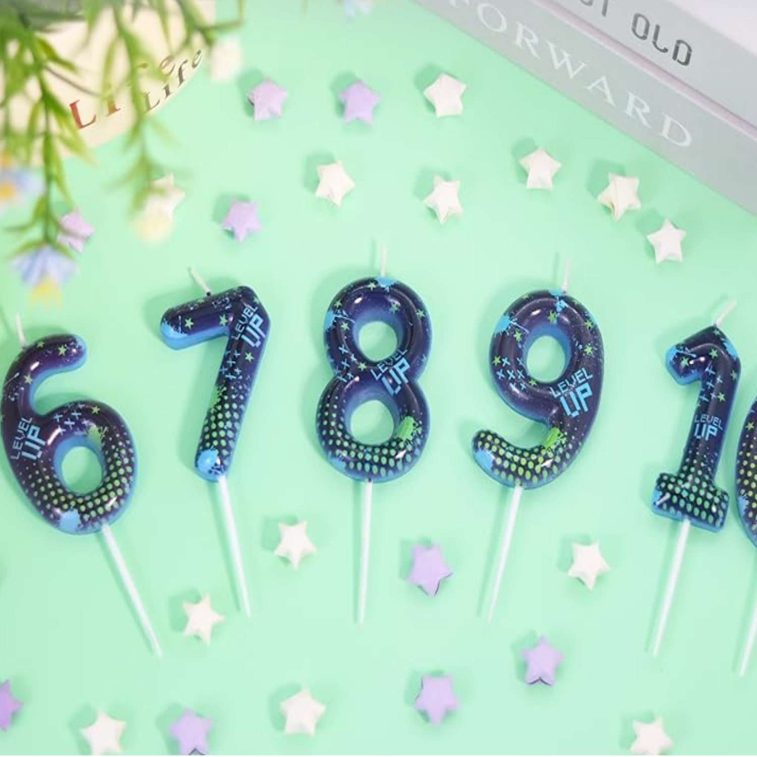 Blue Game Boy 0-9 Birthday Can - Candle Supplies In recension och pris