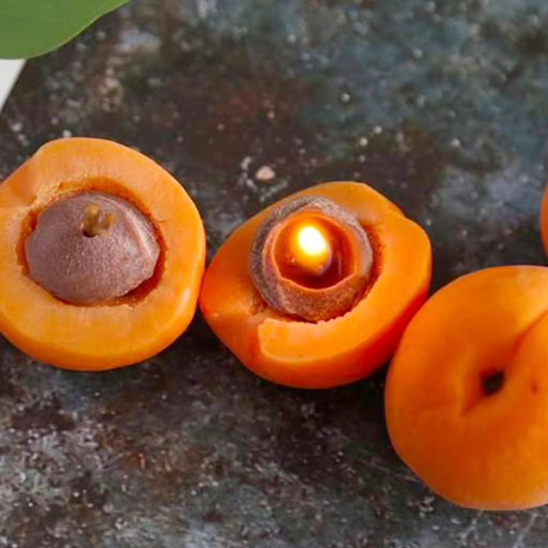 3D Apricot Fruit Candle Silico - Candle Supplies To Make Candles recension och pris
